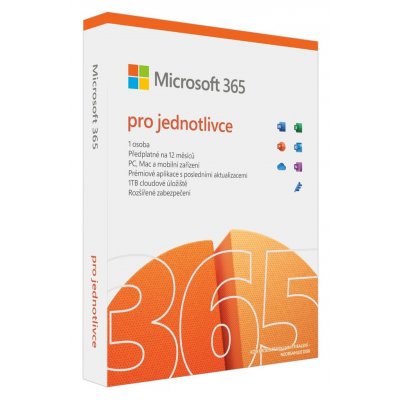 Microsoft 365 pro jednotlivce 1 rok CZ krabicová verze QQ2-01393 nová licence – Hledejceny.cz