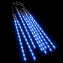 vidaXL LED světla Meteor 8 ks 30 cm modrá 192 LED diod