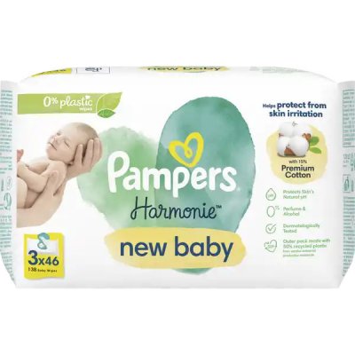 Pampers Harmonie Aqua New Baby 3 x 48 ks – Zboží Dáma