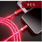 LED magnetický svítící nabíjecí kabel 2,1A pro Apple iPhone, USB-C, 1m Barva: Červená – Hledejceny.cz