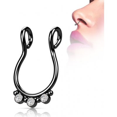 Šperky4U falešný piercing do nosu septum ST0020-K