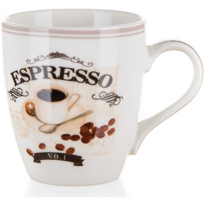 Banquet Hrnek keramický ESPRESSO bílý 240 ml – Zbozi.Blesk.cz