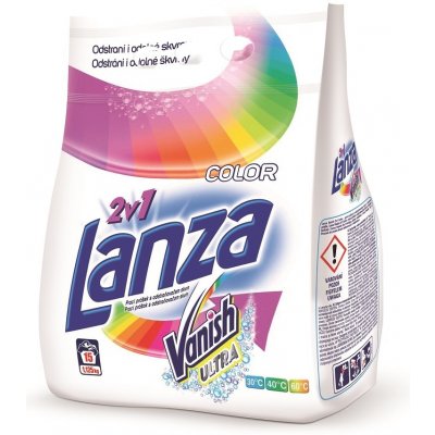 Lanza 2v1 Color prací prášek na barevné prádlo s Vanish Ultra 15 PD 1,125 g – Zboží Mobilmania