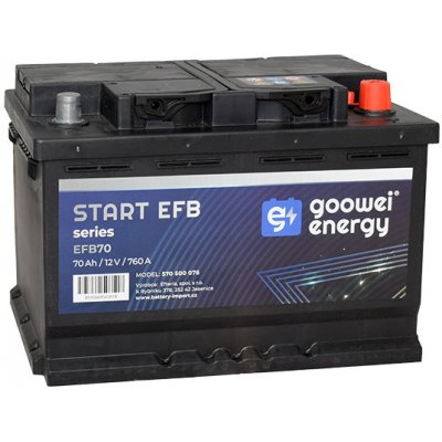 GOOWEI ENERGY 12V 70Ah 760A EFB70 | Zboží Auto