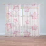 Záclony Růžové hvězdičky: 2 ks - 150x250 cm - Sablio – Hledejceny.cz