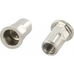 Nýtovací matice plochá hlava M6x15.5, šestihranná otevřená, nerez A2 (250 ks) – Zboží Mobilmania