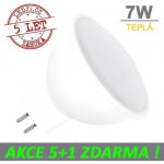 LED21 LED žárovka 7W GU10 500lm Teplá bílá, 5+1 – Zboží Dáma