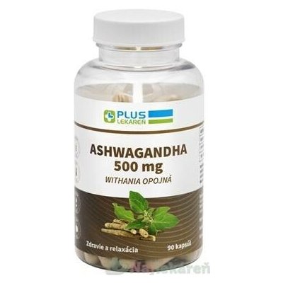 PLUS LÉKÁRNA ASHWAGANDHA 500 mg Withania opojná kapslí 90 ks – Hledejceny.cz
