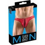 Svenjoyment černé pánské spodní prádlo s červenou šněrováním – Hledejceny.cz