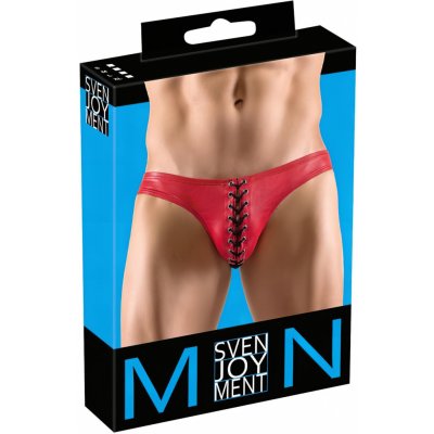 Svenjoyment černé pánské spodní prádlo s červenou šněrováním – Hledejceny.cz
