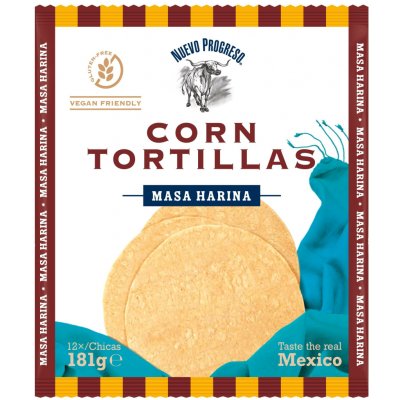 Nuevo Tortilla kukuřičná 15 cm progreso bez lepku 181g – Zboží Dáma