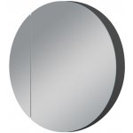 Picasso Zrcadlová skříňka s LED osvětlením, ø 60 × 8,9 cm, černá 50140 – Zboží Dáma