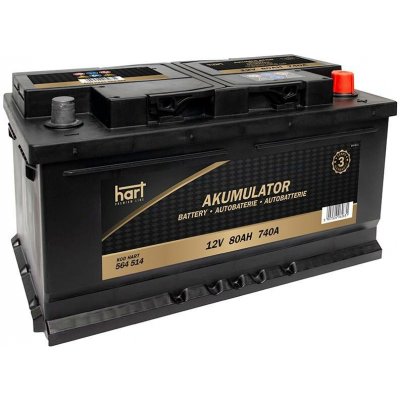 Hart 12V 80Ah 740A 564 514 – Zboží Mobilmania