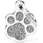 MF PAW GLITTER GREY 2x2cm gravírovateľný přívěsek – Zboží Dáma