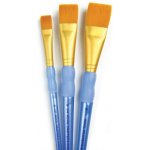Royal Langnickel Sada štětců GOLD TAKLON, 3ks (ploché č.1/2,3/4,1) – Zboží Dáma