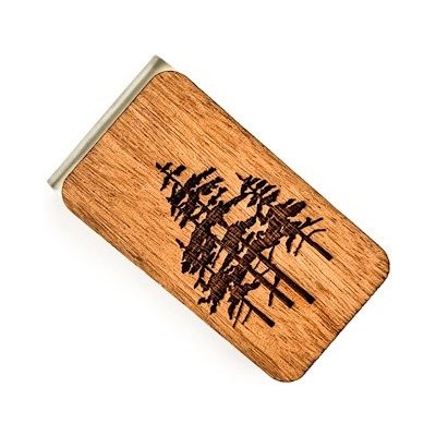 Spona na peníze Dřevěná Wood Stromy – Zboží Dáma