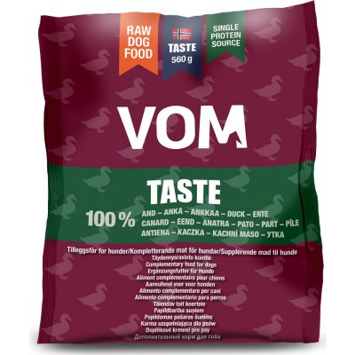VOM og Hundemat Taste kachní mražené BARF krmivo nugety 0,56 kg – Sleviste.cz