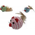 Uniq Pets myš z přírodního lana s peřím 7 cm – Sleviste.cz
