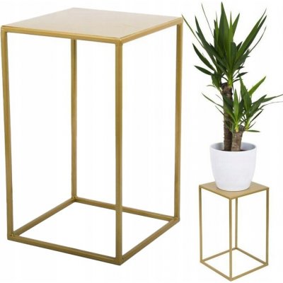 DekorStyle Stojan na květiny Glenn 40 cm zlatý – Zboží Dáma