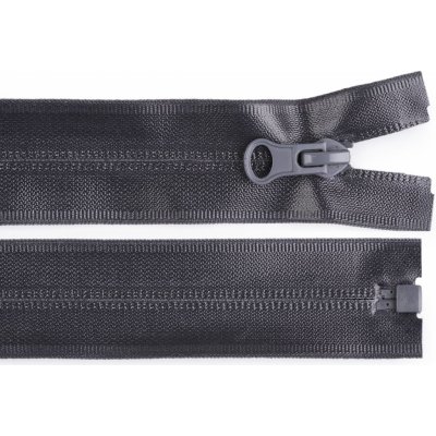 Voděodolný zip No 7 délka 70 cm spirálový - šedá tmavá – Zboží Mobilmania
