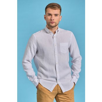 Gant pánská košile D2.REG LINEN shirt BD bílá od 3 359 Kč - Heureka.cz