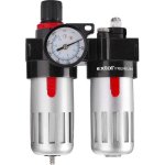 Regulátor tlaku s manometrem, filtrem a přimazáváním 8bar 1/4" Extol Premium 8865105 – Hledejceny.cz