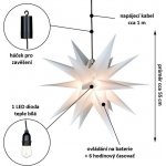 Nexos Vánoční dekorace hvězda s časovačem 1 LED 55 cm bílá – Hledejceny.cz