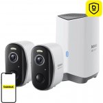 Baseus Security N1 Plus 2K Venkovní kamera sada 2ks+centrální stanice bílá – Zboží Mobilmania