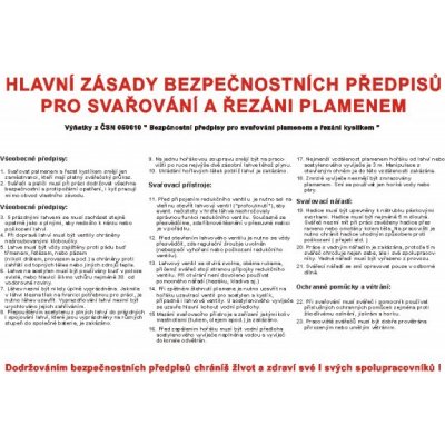Hlavní zásady bezp. předpisů pro svařování a řezání plamenem | Plast, A3 – Zbozi.Blesk.cz