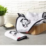 BabyOno Bambusová osuška s kapucí Zebra 85x85cm bílá – Zboží Mobilmania