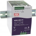 MEAN WELL WDR-480-24 síťový zdroj na DIN lištu 24 V/DC 20 A 480 W Počet výstupů:1 x Obsah 1 ks