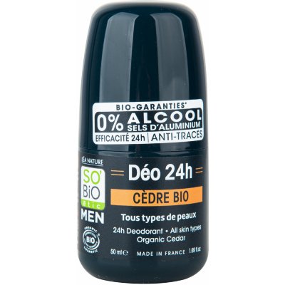 SO’BiO étic BIO Deodorant přírodní 24h MEN cedr 50 ml