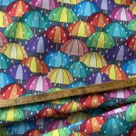 Zimní softshell s fleecem barevné deštníky – Zboží Dáma