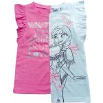 Sun City tričko Frozen Anna růžovobílé – Zboží Dáma