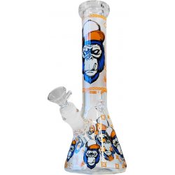 Black Sheep Skleněný Bong Blue Gorilla Triple Thick Svítí Ve Tmě 25cm