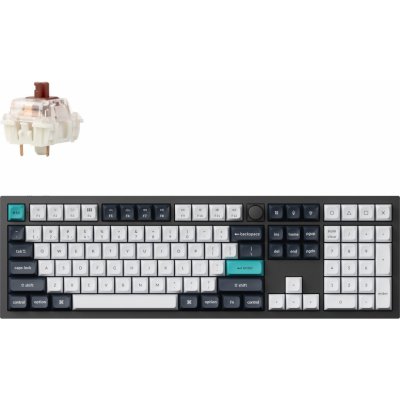 Keychron Q6 Max Swappable RGB Backlight Brown Switch Knob Version Q6M-M3 – Zboží Živě
