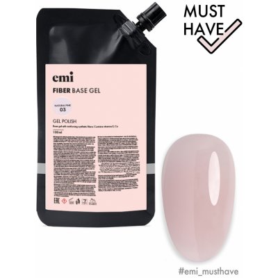 emi E.MiLac Fiber Base Gel Natural Pink 3 100 ml