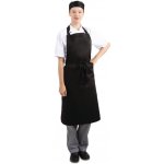 Whites Chefs Clothing náprsní zástěra polybavlna černá – Zboží Dáma