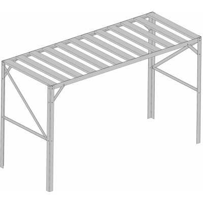 AL regál LANITPLAST AL regál LANITPLAST 130x50 cm jednopolicový stříbrný GSB1 LG2633 – Zboží Mobilmania