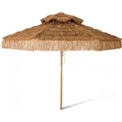 Hnědý rafiový slunečník Raffio Patio 300 cm HKLIVING – Hledejceny.cz