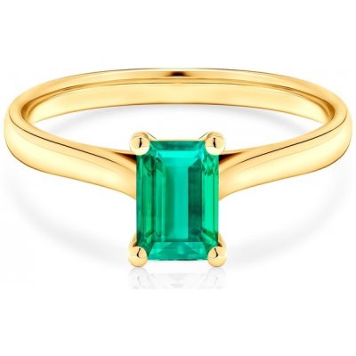 Savicki Zásnubní prsten žluté zlato smaragd ZS24 R2 SZM Z – Zboží Mobilmania