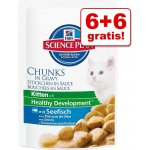 Hill's Science Plan Kitten 6 x kuře 6 x mořská ryba 12 x 85 g – Zboží Mobilmania