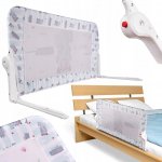 Ikonka Ochranná zábrana k posteli 94 x 48,5 cm šedé a stříbrné – Zboží Dáma