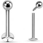 Šperky4U piercing do brady s kuličkou vnitřní závit LB1072-12043 – Zboží Dáma