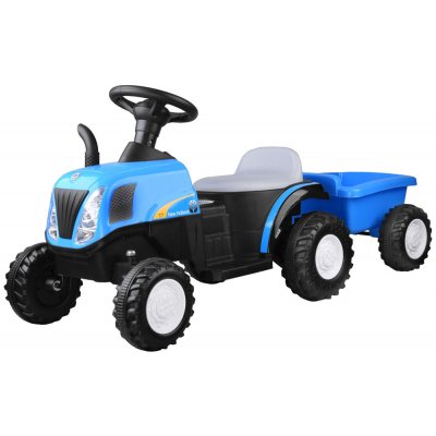 mamido Dětský elektrický traktor s vlečkou New Holland modrá od 2 449 Kč -  Heureka.cz