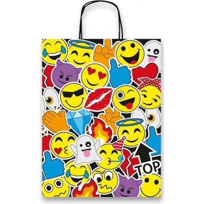 Dárková taška Emoji různé rozměry 260 x 120 x 345 mm – Zboží Mobilmania
