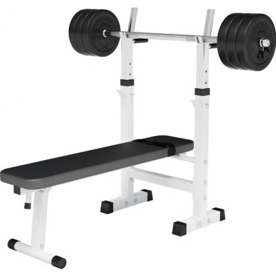 Gorilla Sports Posilovací lavice s činkou a závažím 38 kg – Hledejceny.cz