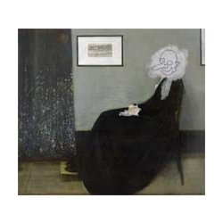 Obrazy - Whistler, J. M.: Portrét Whistlerovy matky a lá Mr. Bean -  reprodukce obrazu o rozměru 40 x 36 cm. obraz - Nejlepší Ceny.cz