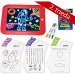 Magic Pad No.8131 Magická LED tabule na kreslení svítící LED deska 25,5 x 19 cm červená