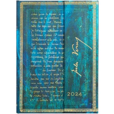 Verne, Twenty Thousand Leagues Embellished Manuscripts Collection Midi Verso 12-month Dayplanner 2024 – Zboží Mobilmania